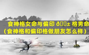 食神格女命与偏印 🐱 格男命（食神格和偏印格做朋友怎么样）